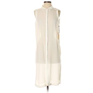 White Button-Up Tunic Tank